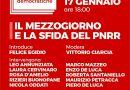 Avellino, agorà democratica, “Il Mezzogiorno e la sfida del PNRR” in diretta Facebook